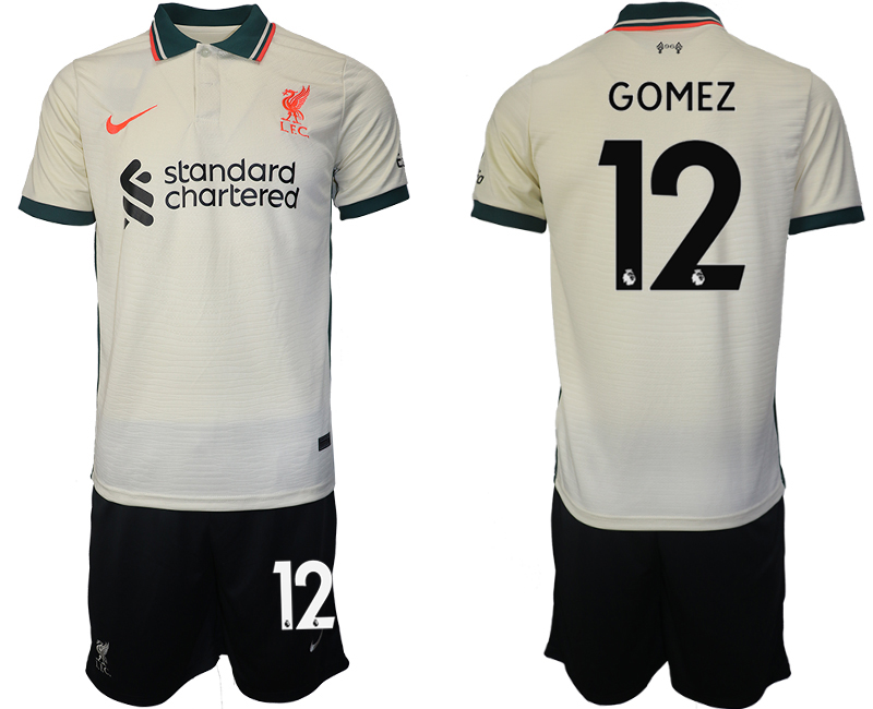Men 2021-2022 Club Liverpool away cream #12 Soccer Jersey